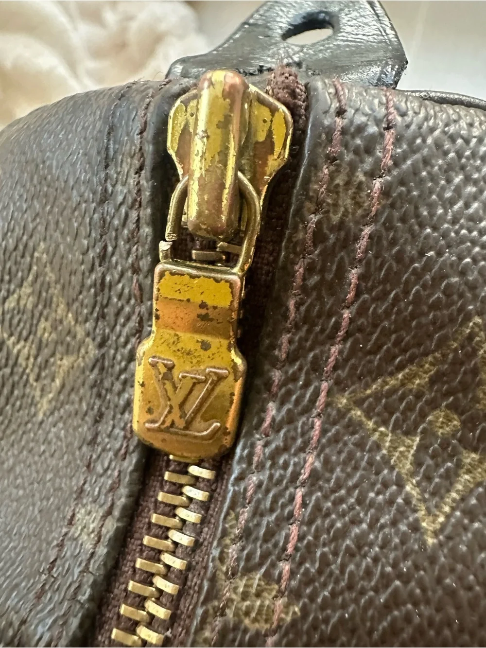 Louis Vuitton Speedy 30 Hand-Painted Black Handles & Piping